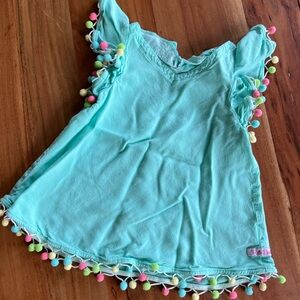 Aqua Pom-Pom swim cover-up